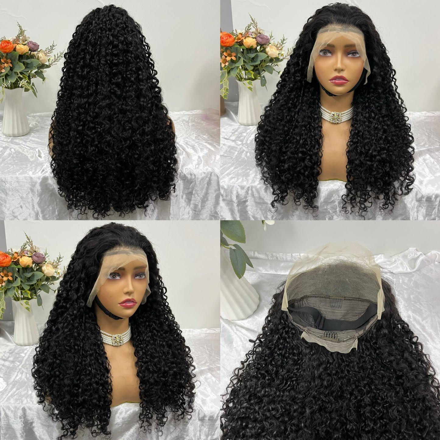 Pixie Curly Hair Wigs 13x4 Lace Frontal 300% Density 12A Double Drawn Full Hair 100% Human Hair Wigs