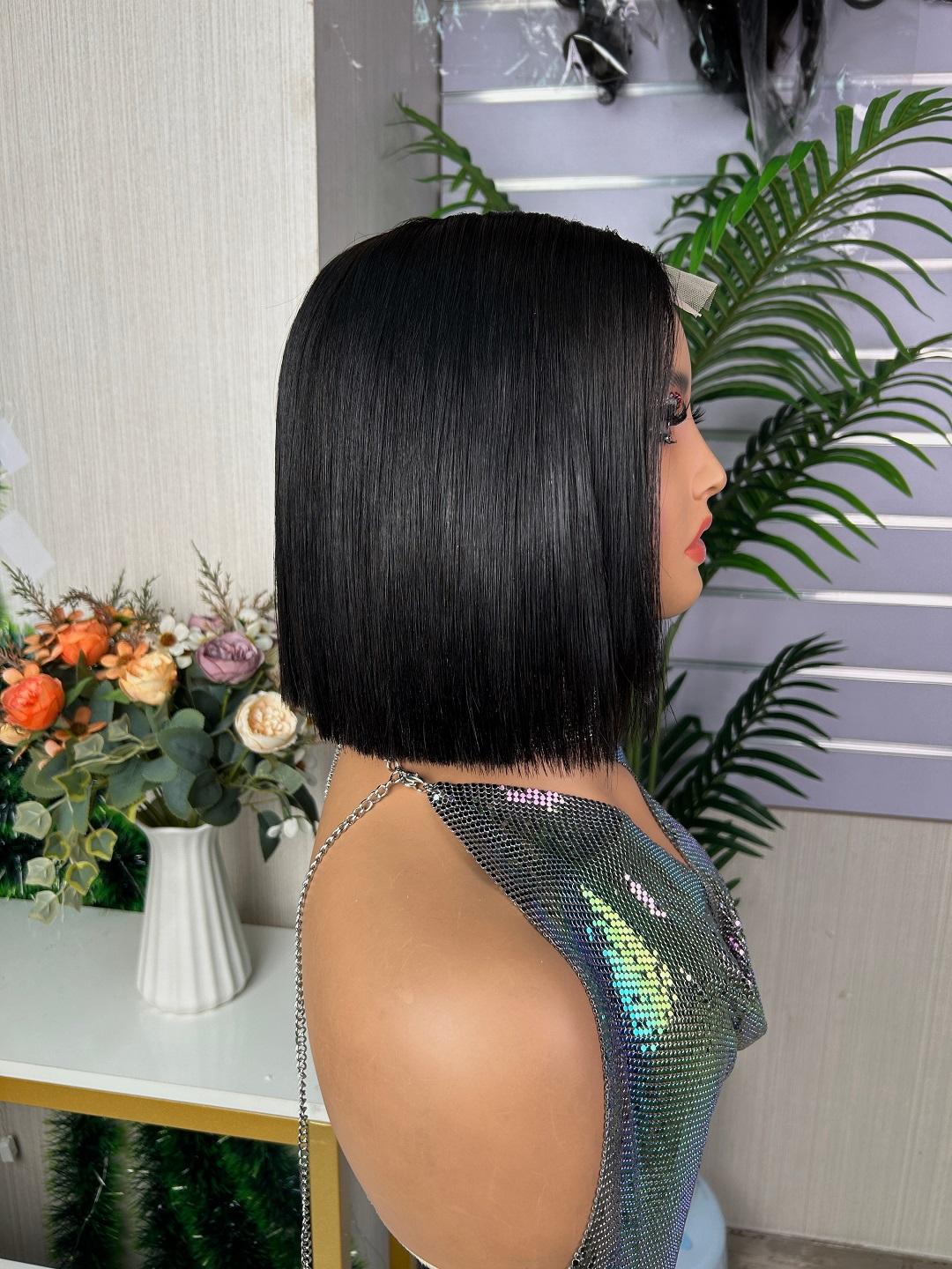 2x6 SDD Bob Wig 100% Human Hair Natural Color