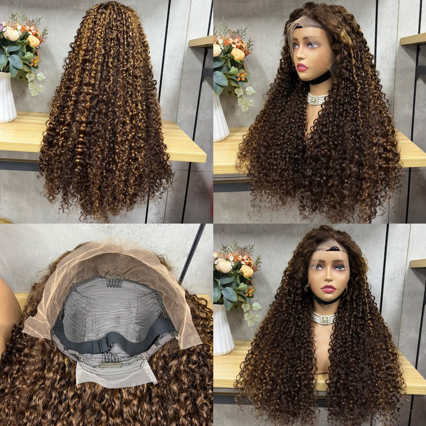 Pixie Curly Hair Wigs 13x4 Lace Frontal 300% Density 12A Double Drawn Full Hair 100% Human Hair Wigs