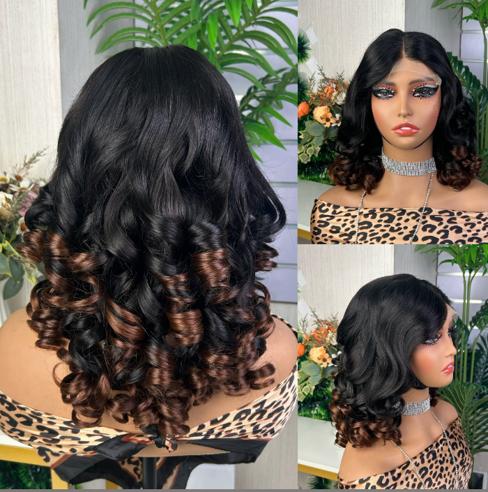 Hot Selling Factory Price Double Drawn Bouncy Curly Wig 5*5 Human Hair Virgin Hair for Women