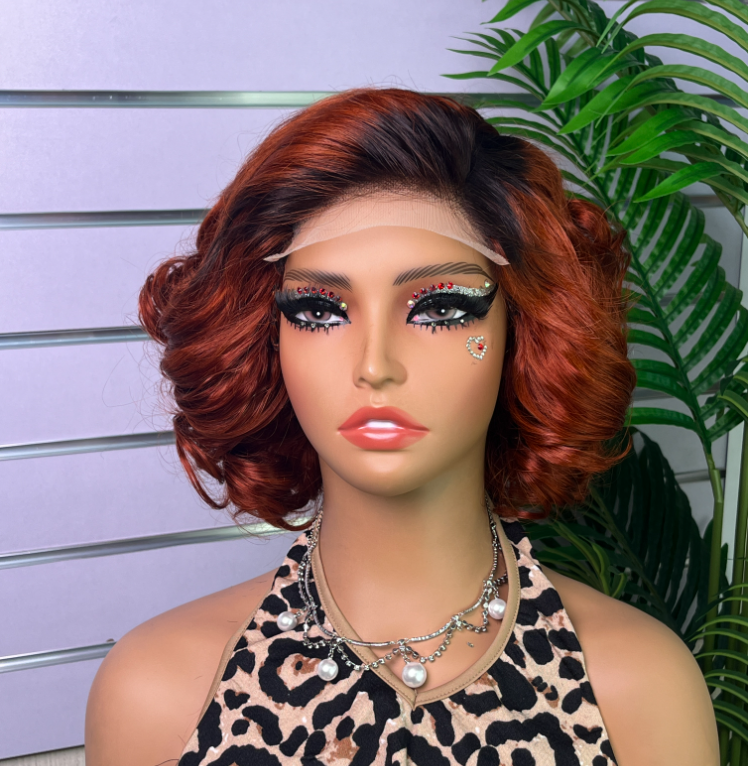 100% Human Hair Bouncy Curl Wig 5x5 Closure Short Curly Wig SDD Quality Glueless