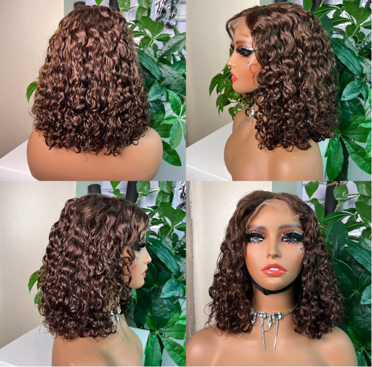 Highlight SDD Natural 5x5 Glueless Lace Frontal 250% Density Water Wave Human Hair Wig