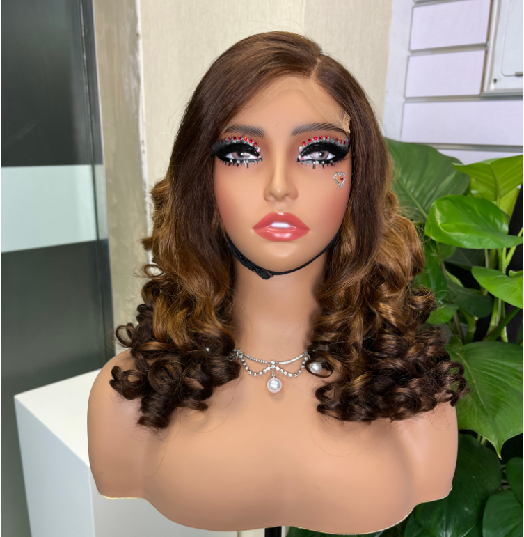 Wholesale Glueless Bouncy Curl Romance Curl Wig 100% Human Hair