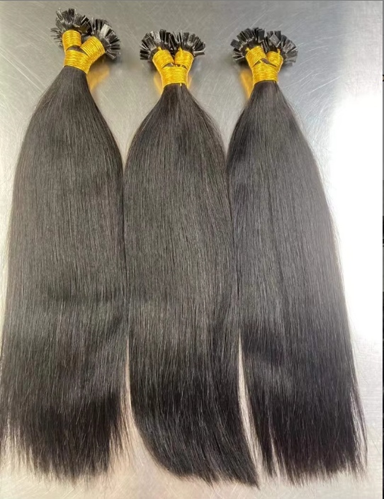 Wholesale 100g 1pc 100% Virgin Raw Flat Tip Human Hair Extensions