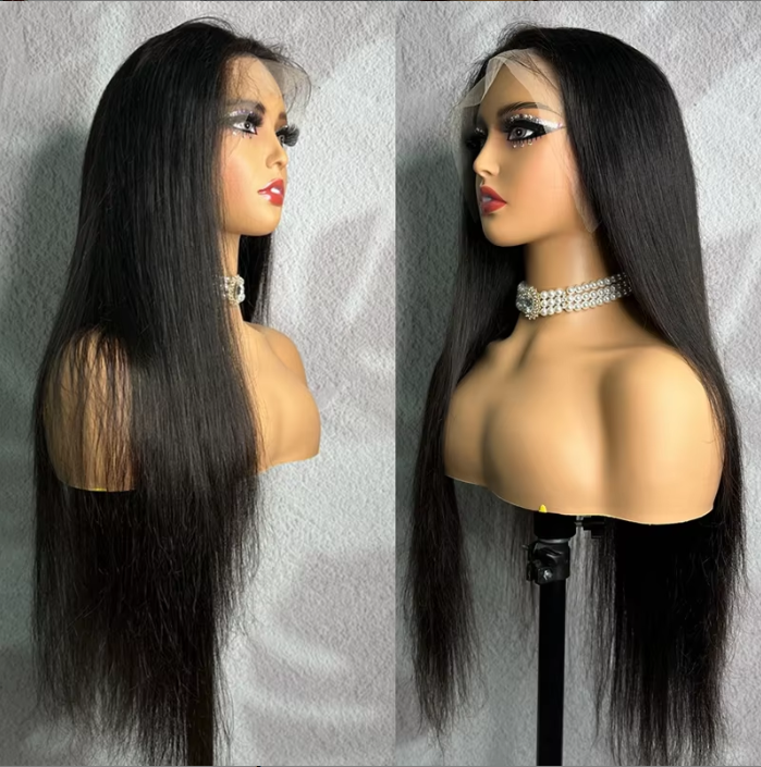 Factory 100% Human Hair Lace Frontal Wig,straight Body Wave Deep Wave Water Full Lace Raw Human Wig,virgin Perruque