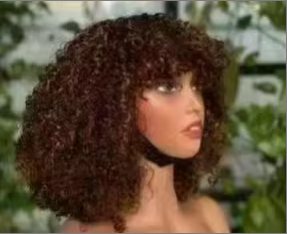 Promotion 250% Pixie Curly Wig With Bangs Non Lace Natural Color Virgin Human Hair Wigs Wholesale Cheap Short Bob Wigs