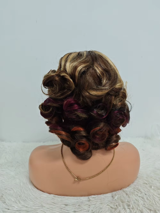 53$ Promotion 5x5 Loose Wave Wigs 14inch Ombre Color Raw Virgin Hair Wigs 4/350 1B/99J 4/27 Lace Closure Curly Wigs