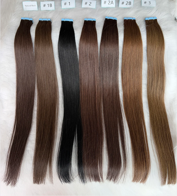 Luxe Virgin human hair color Tape-In Hair Extensions