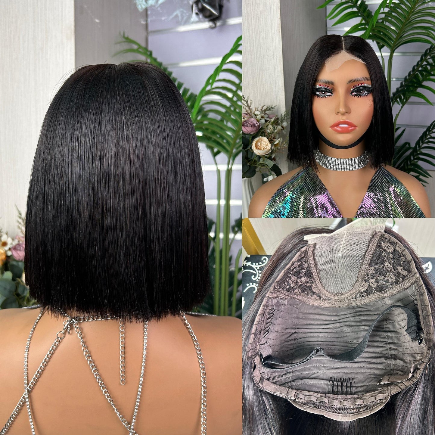 2x6 SDD Bob Wig 100% Human Hair Natural Color
