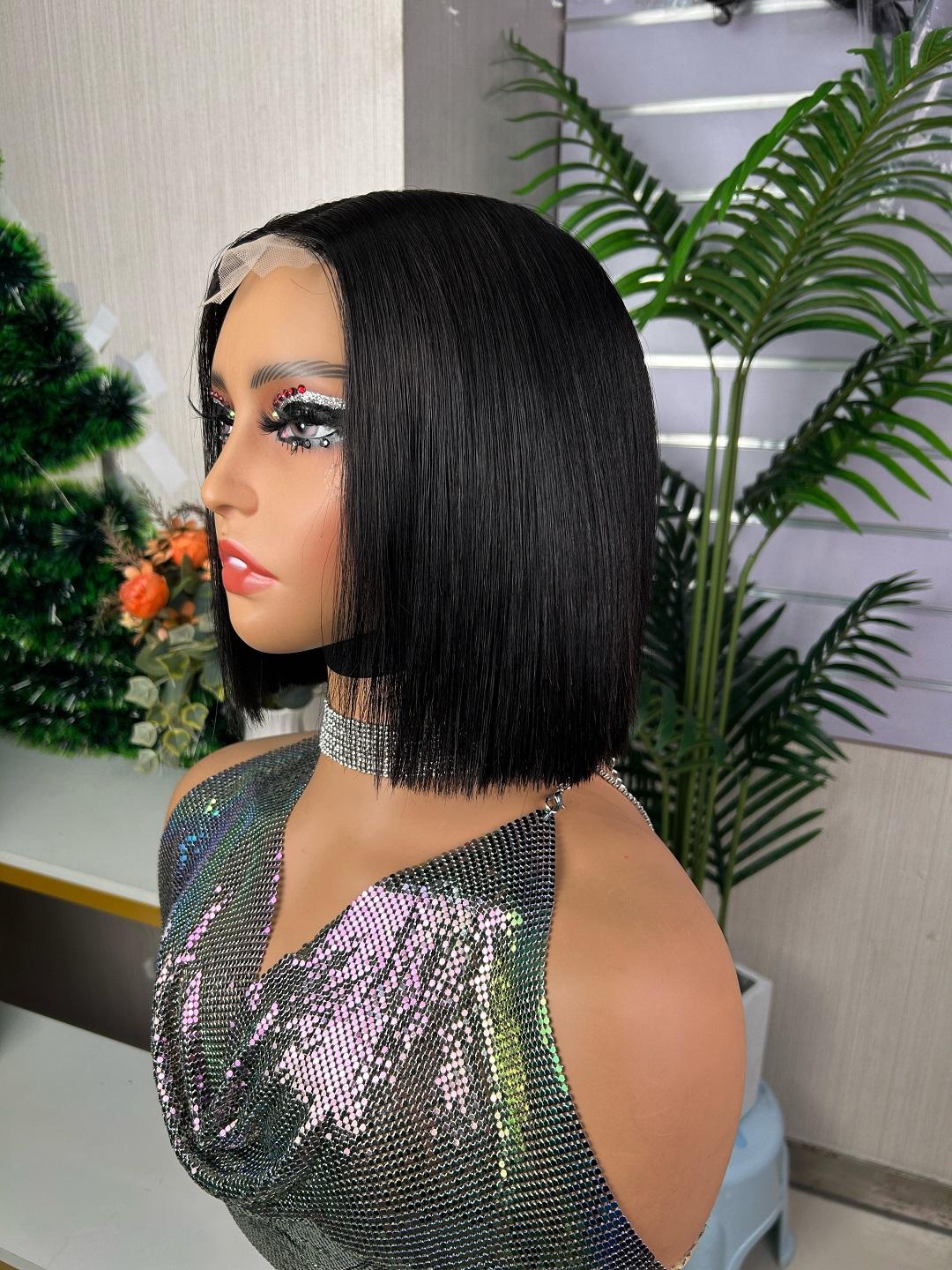 2x6 SDD Bob Wig 100% Human Hair Natural Color