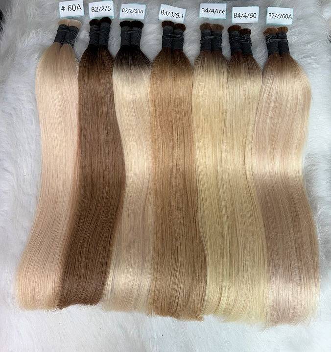Top quality Luxe Virgin Human Hair color Bulk for Braiding