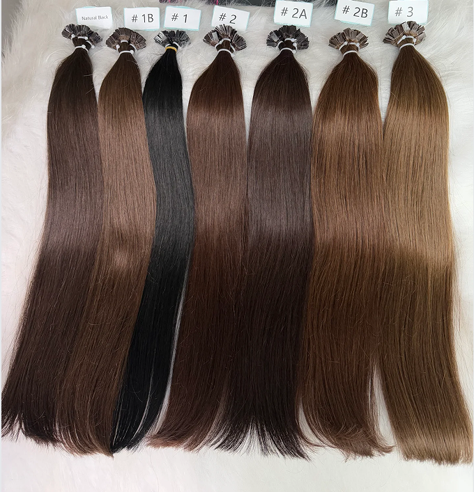 Luxe Virgin human hair color k tip Hair Extensions