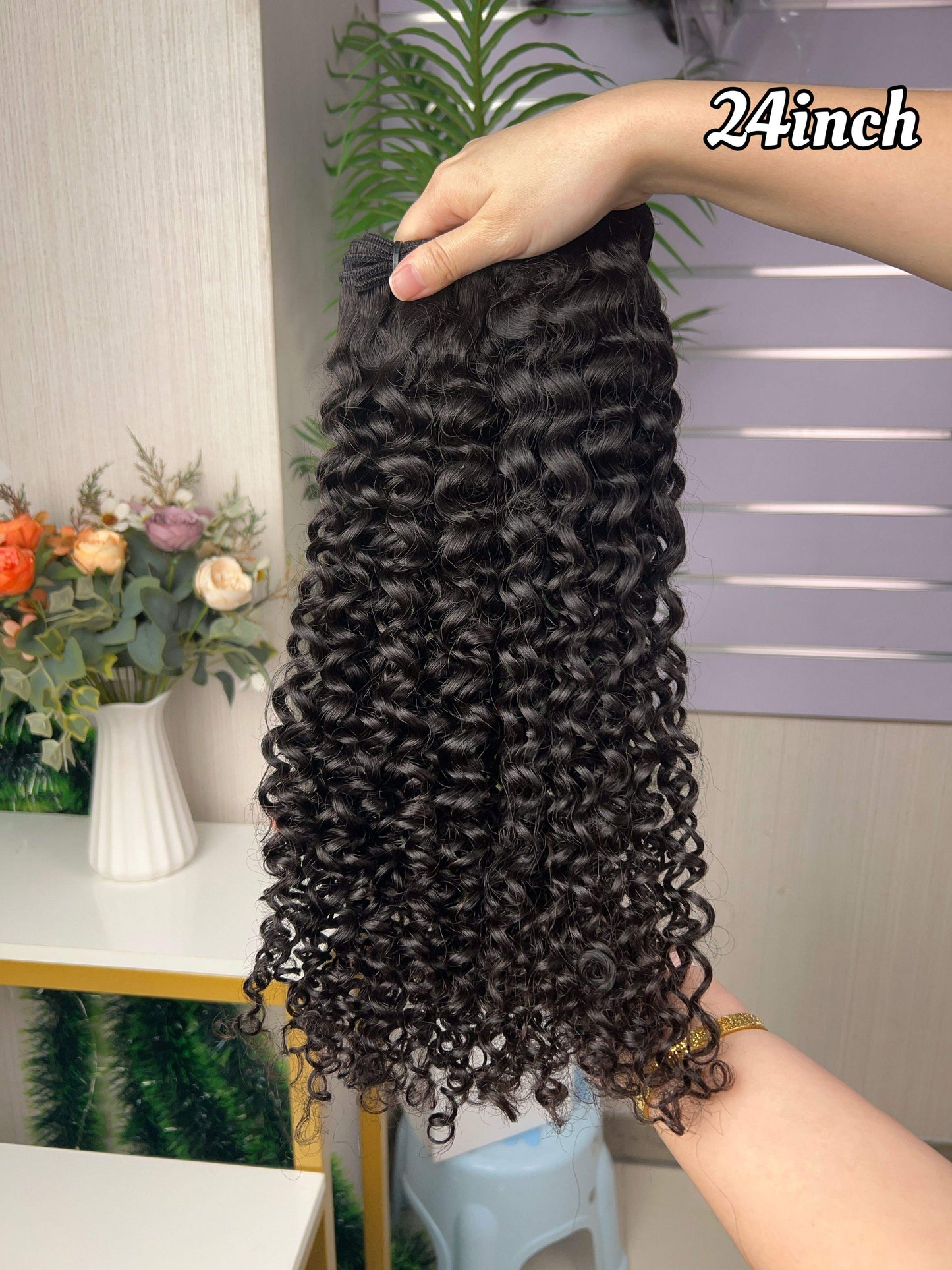 Wholesale Hot Selling Kinky Curly Bundle 100g Per Pack Super Double Drawn Hair Extension 100% Human Hair