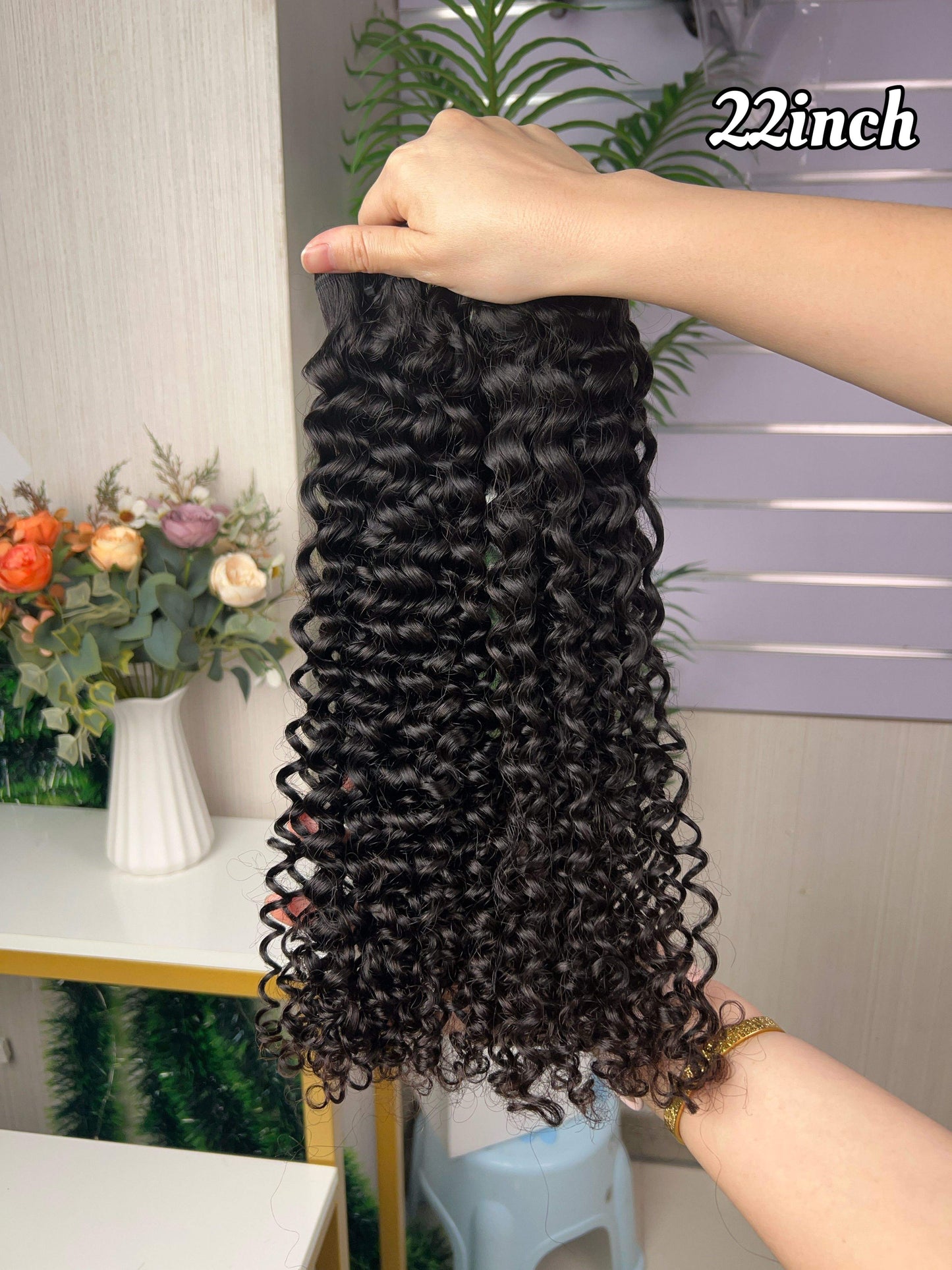 Wholesale Hot Selling Kinky Curly Bundle 100g Per Pack Super Double Drawn Hair Extension 100% Human Hair