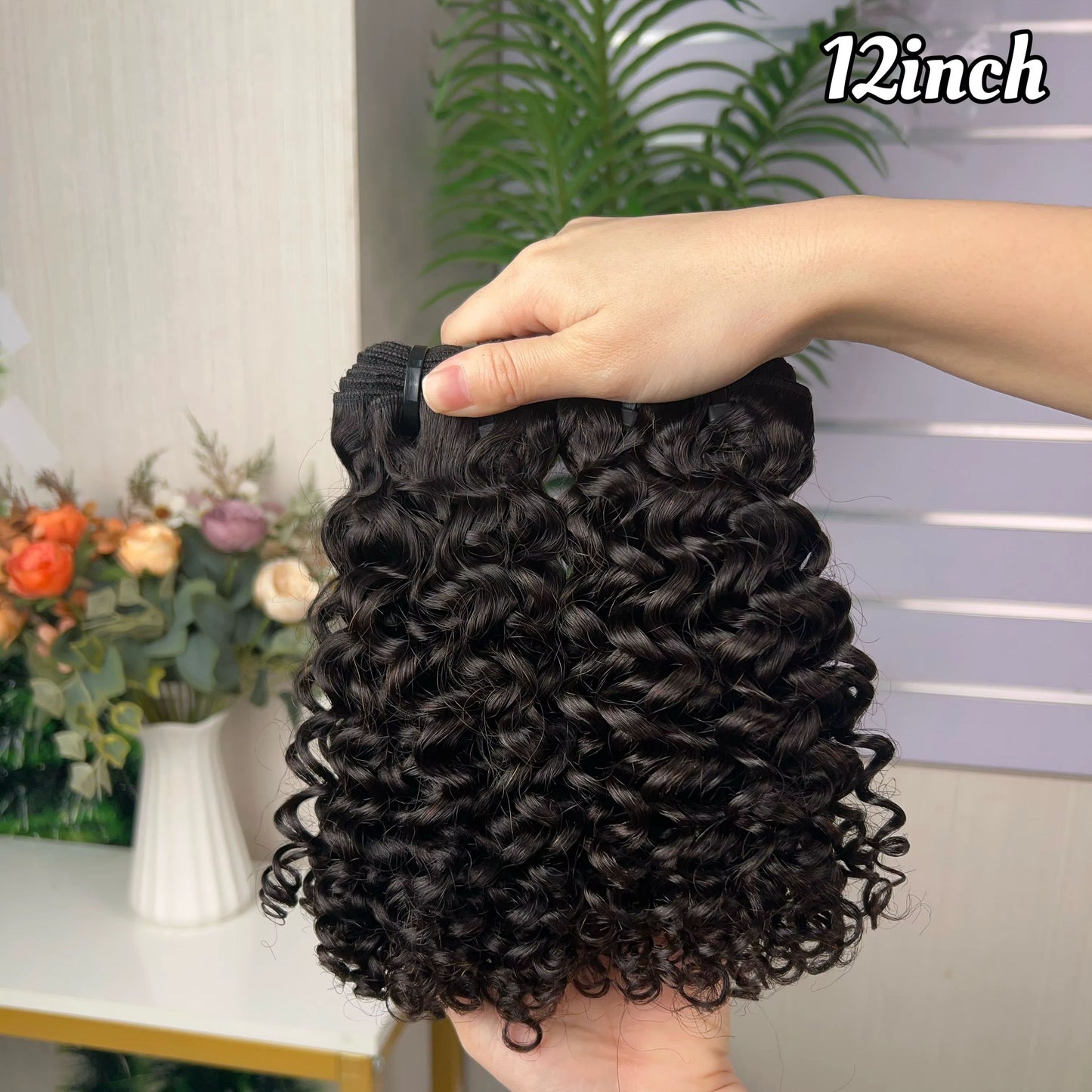 Wholesale Hot Selling Kinky Curly Bundle 100g Per Pack Super Double Drawn Hair Extension 100% Human Hair