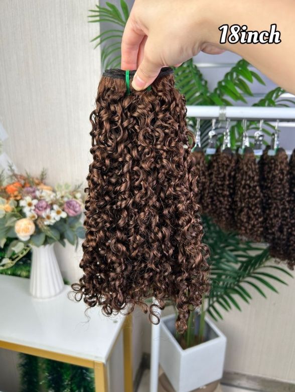 12a Wholesale Hot Selling Pixie Hair Bundle 100g Per Pack Double Drawn Pissy Curly Hair Extension 100% Human Hair