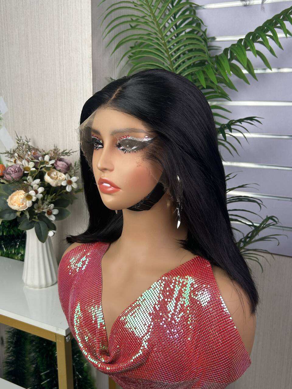 HD 13x4 Frontal Lagos M Type Bob Wig 100% Human Hair
