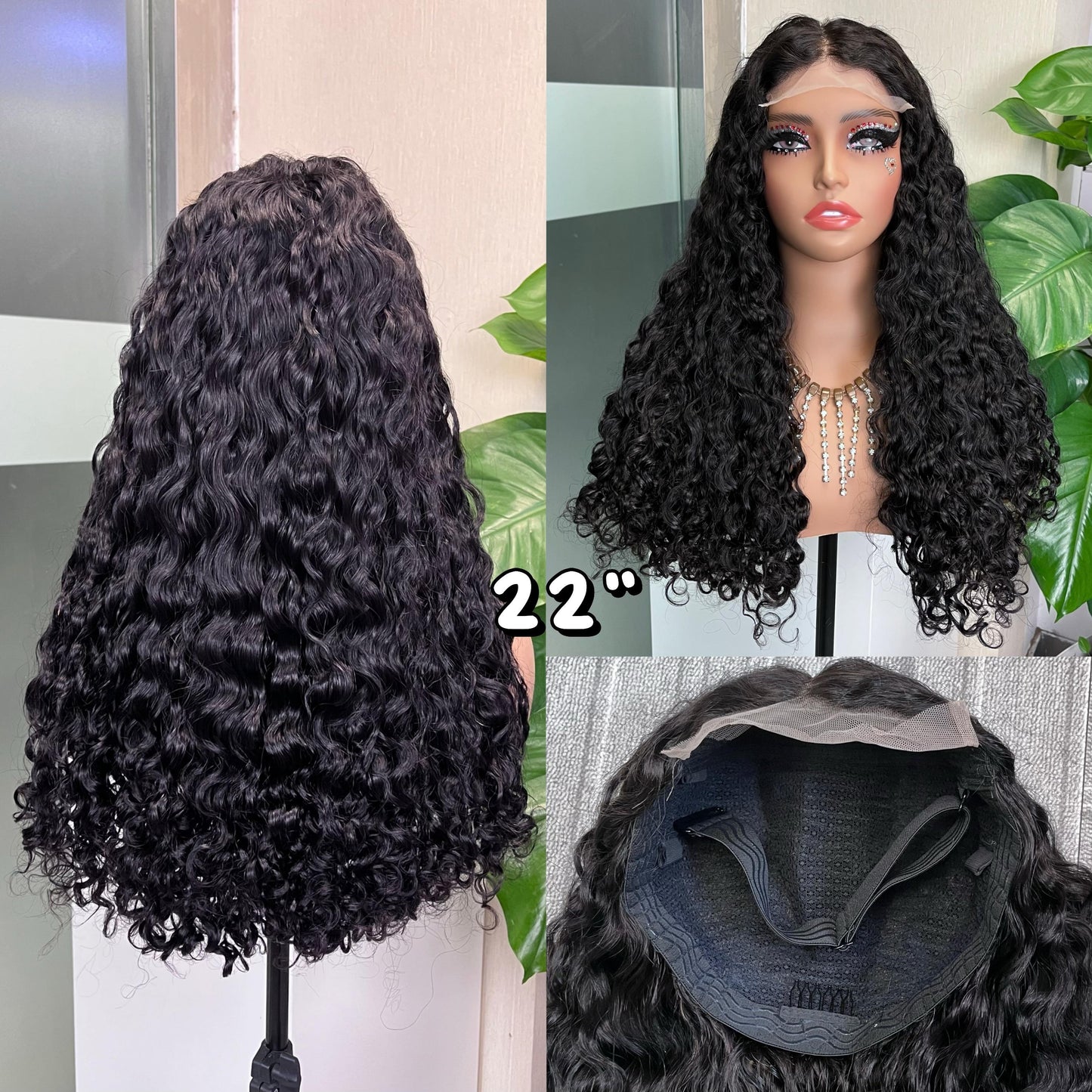 SDD Water Wave 5*5 Wig Super Double Drawn Vietnam 100% Human Hair Luxury Wig