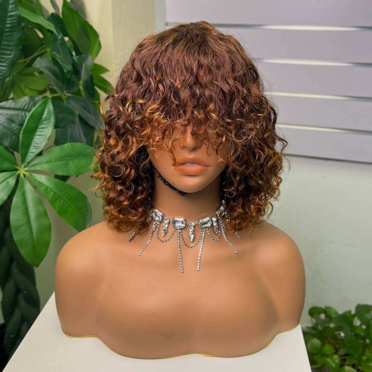 100% Virgin Human Hair Fringe Water Wig Vietnam Hair Human Hair Fringe Wig Machine Wig