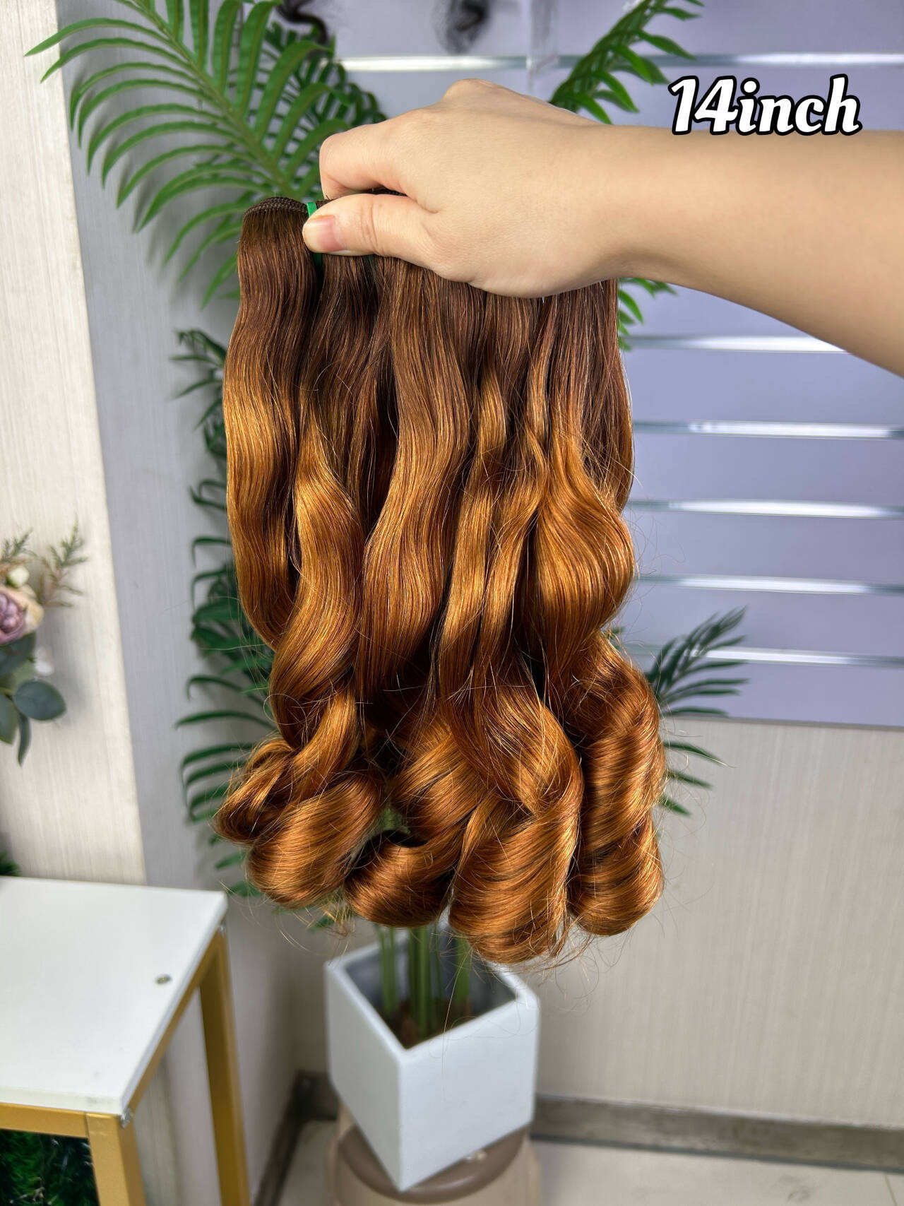 Fumi Super Double Drawn Virgin Burgundy Human Hair Bouncy Curly Bundles