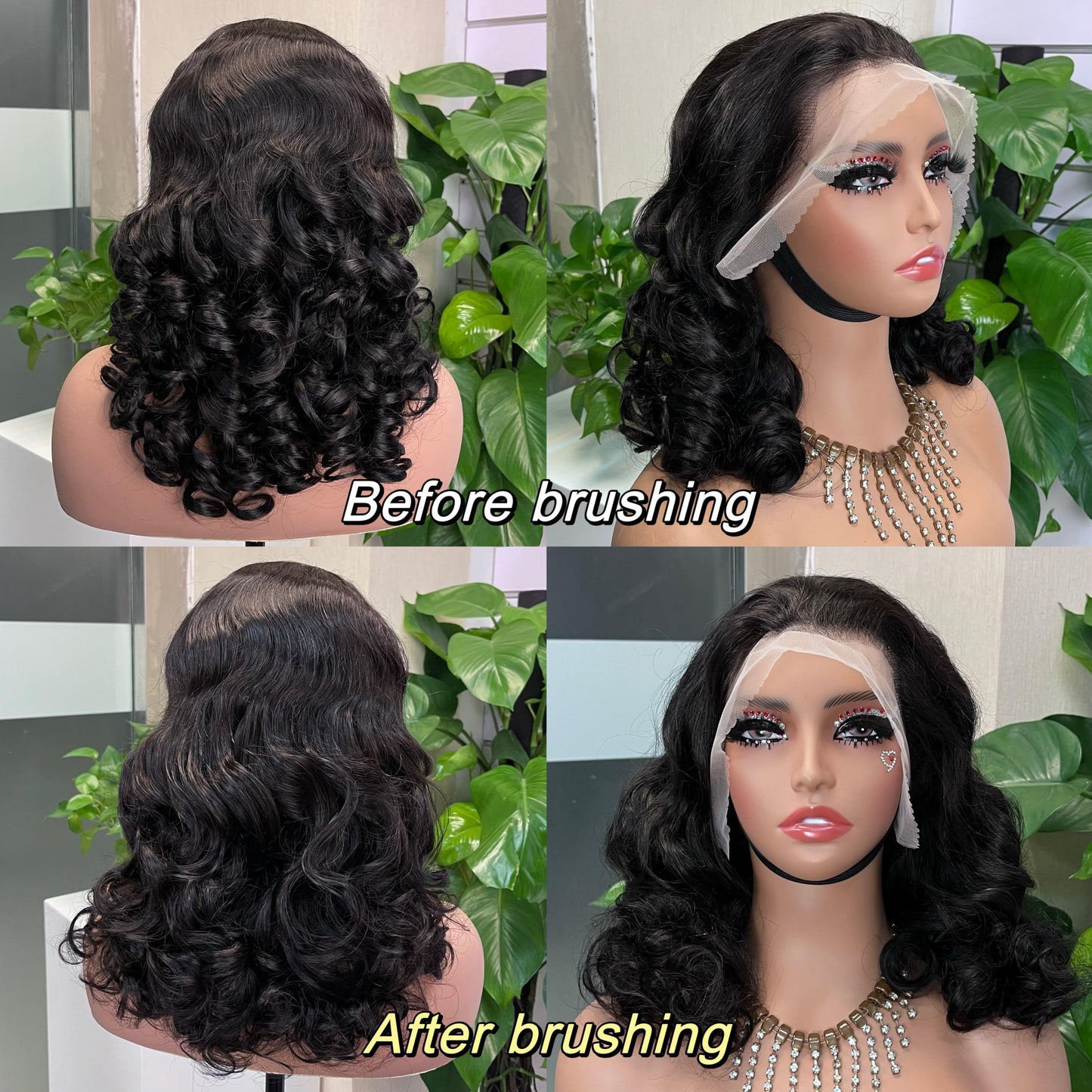 SDD 13x4 Bouncy Curl Wig Wholesale Super Double Drawn Bouncy Curl Wig