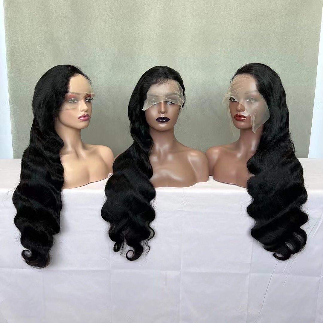 Factory 100% Human Hair Lace Frontal Wig,straight Body Wave Deep Wave Water Full Lace Raw Human Wig,virgin Perruque