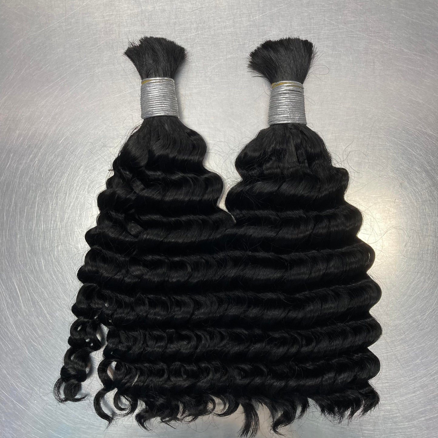 Hot Sale Wholesale Price 100% Vietnamese Super Double Drawn Human Hair Braiding Bulk Deep Wave Color 1B#