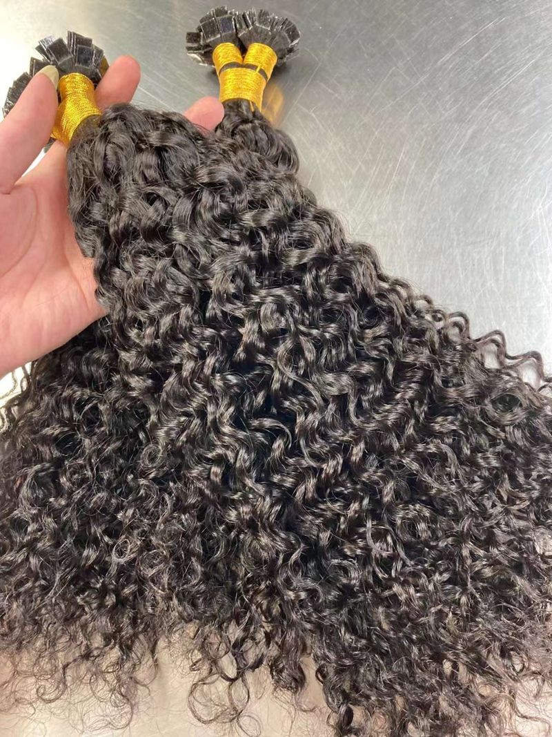 Wholesale 100g 1pc 100% Virgin Raw Flat Tip Human Hair Extensions