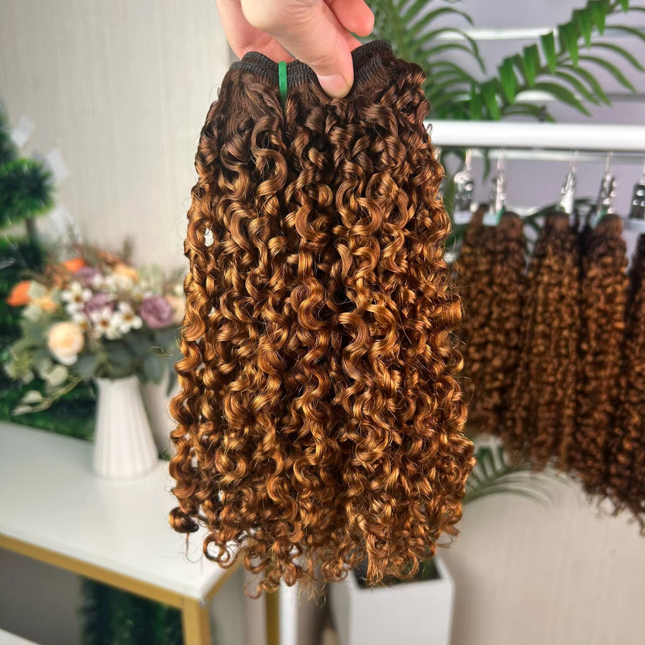 12a Wholesale Hot Selling Pixie Hair Bundle 100g Per Pack Double Drawn Pissy Curly Hair Extension 100% Human Hair