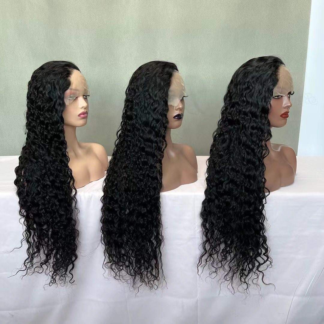 Factory 100% Human Hair Lace Frontal Wig,straight Body Wave Deep Wave Water Full Lace Raw Human Wig,virgin Perruque