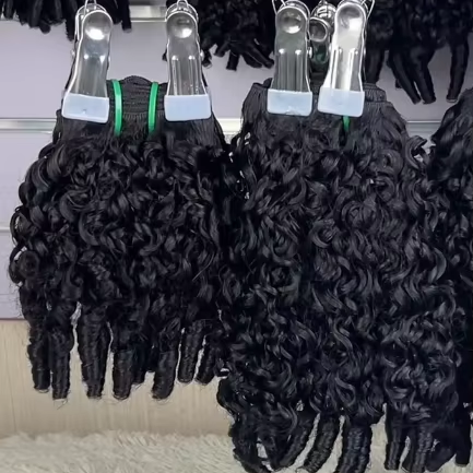 Wholesale Hot Selling Pixie Hair Bundle 100g Per Pack Double Drawn Spring Pissy Curly Hair Extension 100% Human Hair