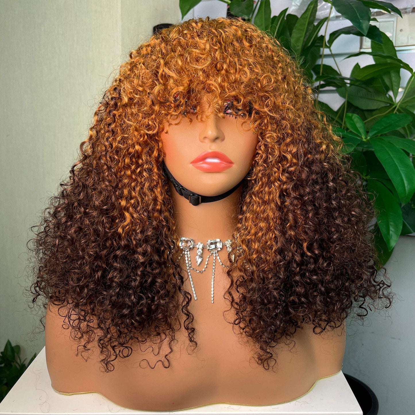 100% Human Hair Machine Made Wig Fringe Pixie Wig Super Double Drawn