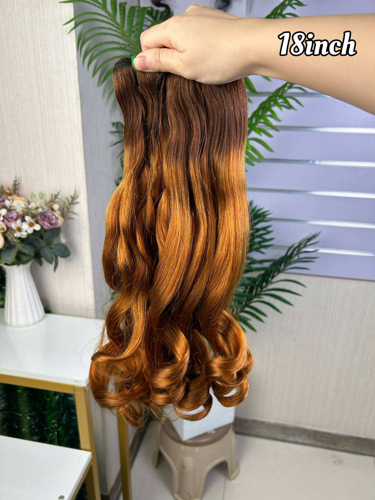 Fumi Super Double Drawn Virgin Burgundy Human Hair Bouncy Curly Bundles