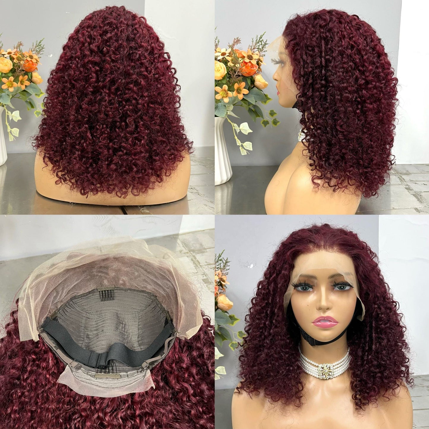 Pixie Curly Hair Wigs 13x4 Lace Frontal 300% Density 12A Double Drawn Full Hair 100% Human Hair Wigs
