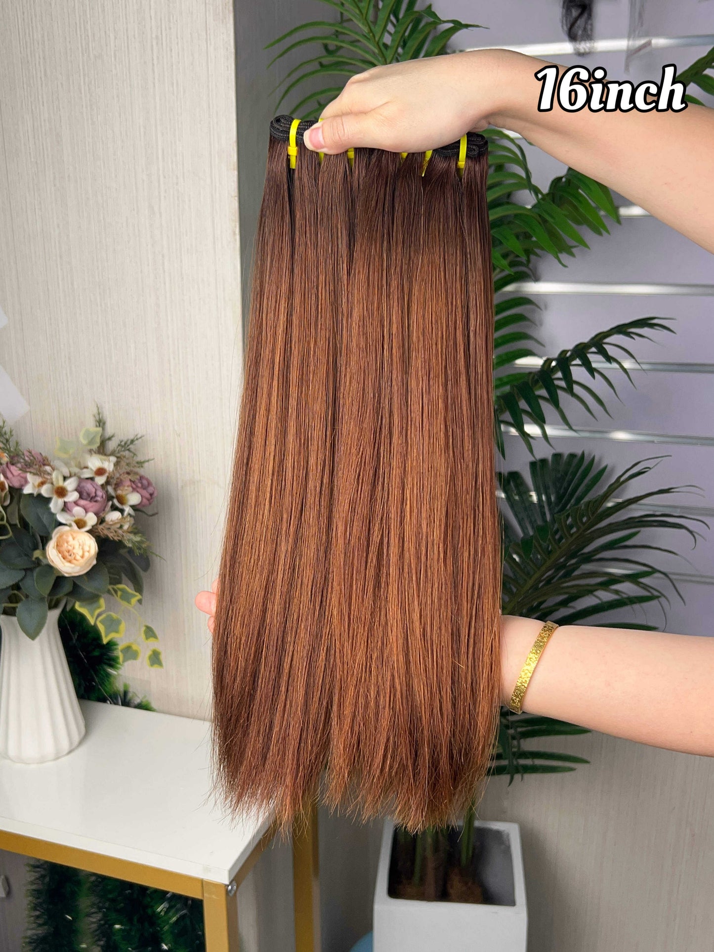 Bone Straight Hair Bundles Brown Color High Quality Top Selling Wholesale Factory Price