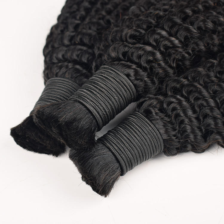 Raw Hair Unprocessed Donor Afro Kinky Curly Wholesale Bulk Human Braiding Hair Sale Brazilian Hair for Wigs