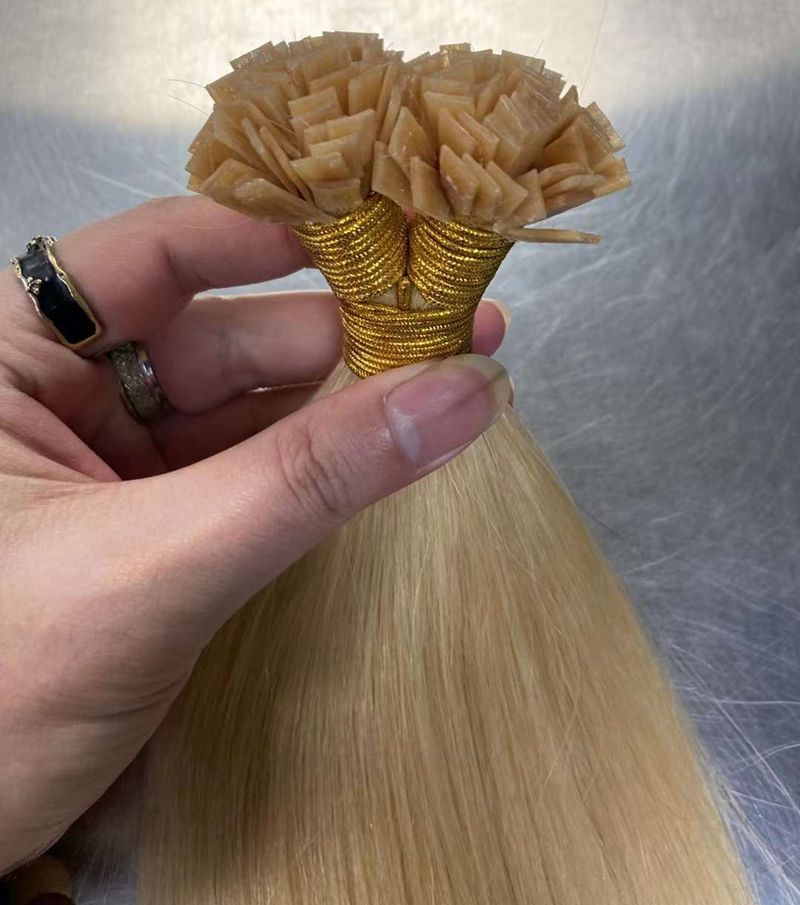 Wholesale 100g 1pc 100% Virgin Raw Flat Tip Human Hair Extensions