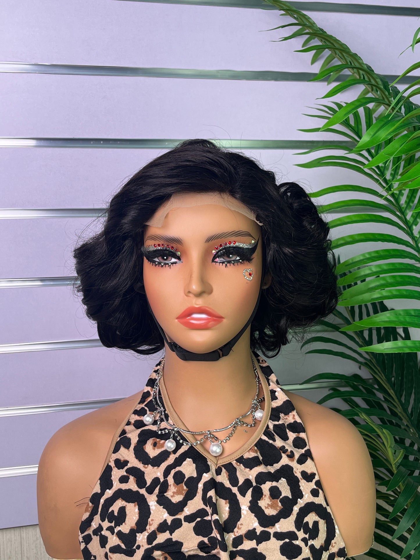 100% Human Hair Bouncy Curl Wig 5x5 Closure Short Curly Wig SDD Quality Glueless