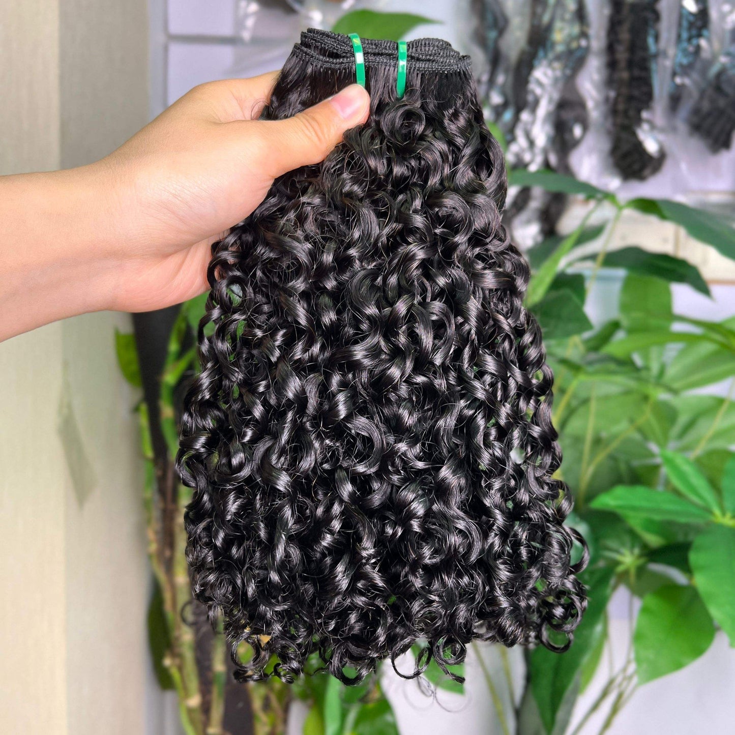 12a Wholesale Hot Selling Pixie Hair Bundle 100g Per Pack Double Drawn Pissy Curly Hair Extension 100% Human Hair