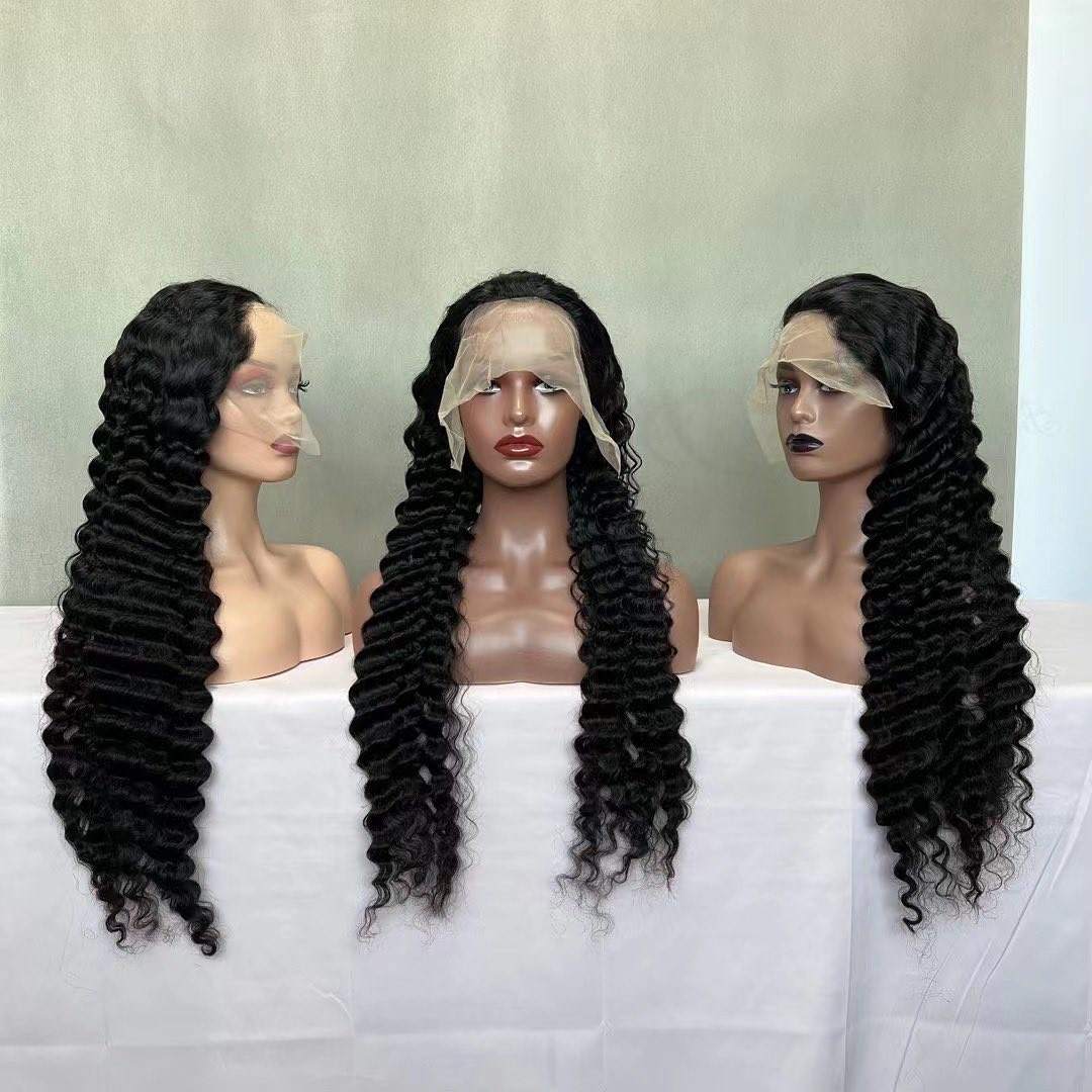Factory 100% Human Hair Lace Frontal Wig,straight Body Wave Deep Wave Water Full Lace Raw Human Wig,virgin Perruque
