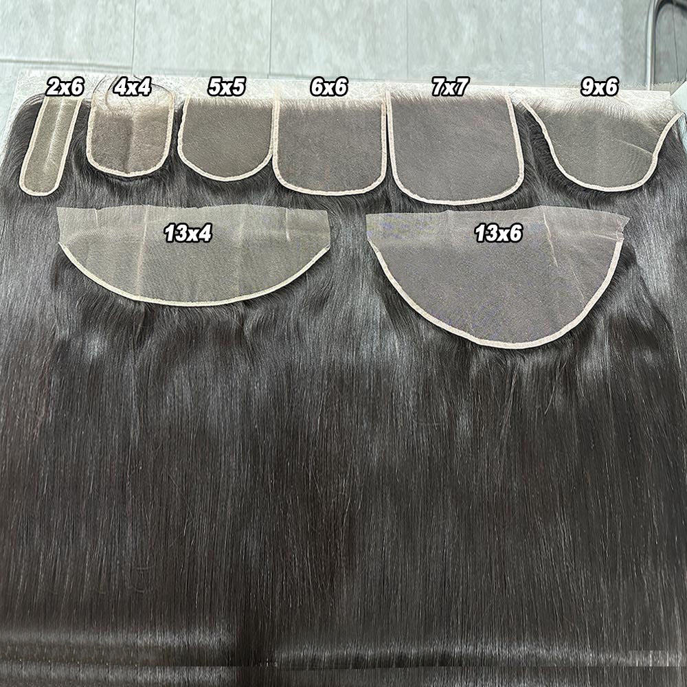 Ulikehair 100% Human Virgin Hair 2x6 HD Lace Closure Straight Virgin Hair N1B#