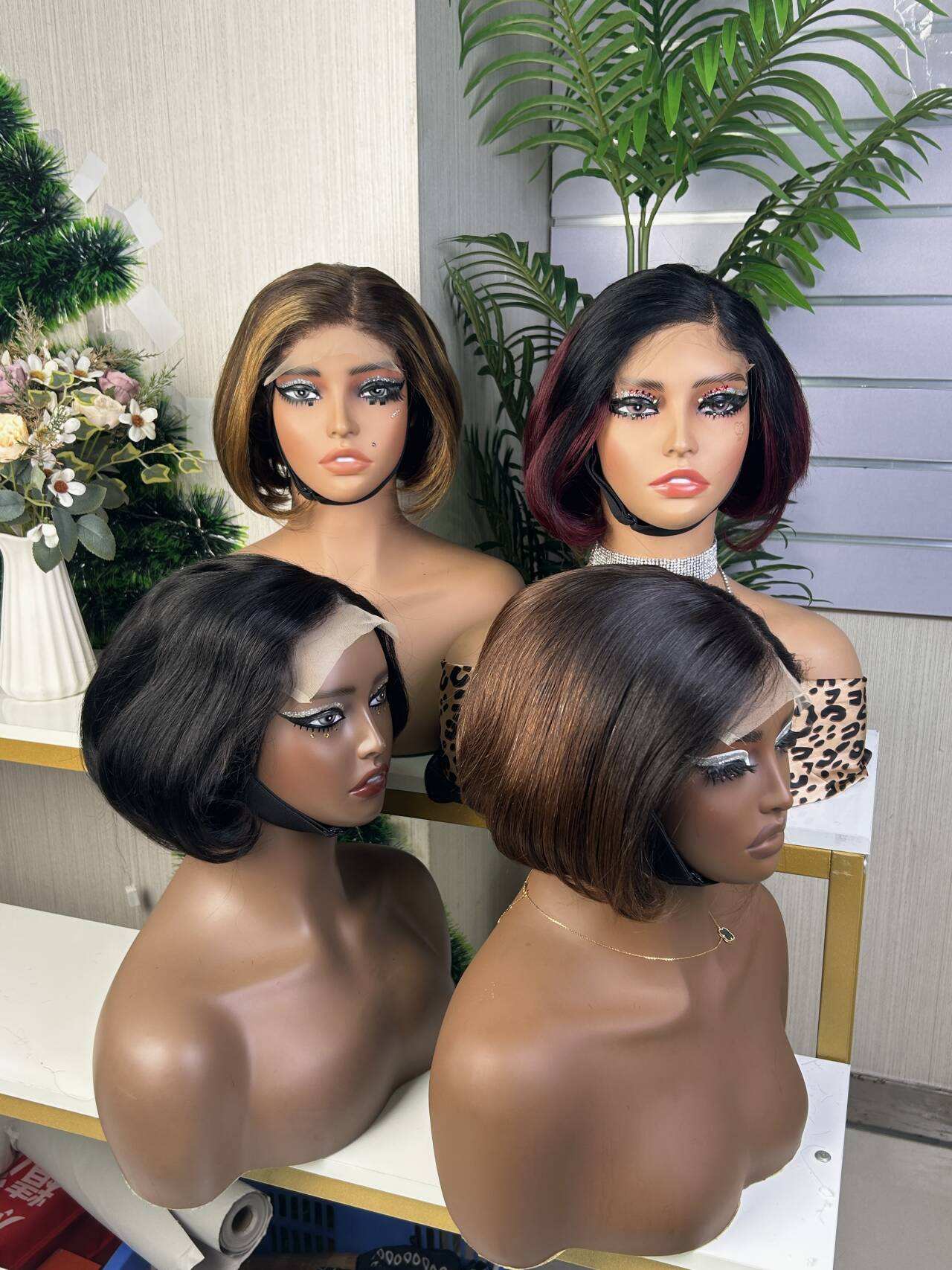 5*5 Closure Short Pixie Wigs for Natural Color Women 5x5 Human Hair Lace Closure
