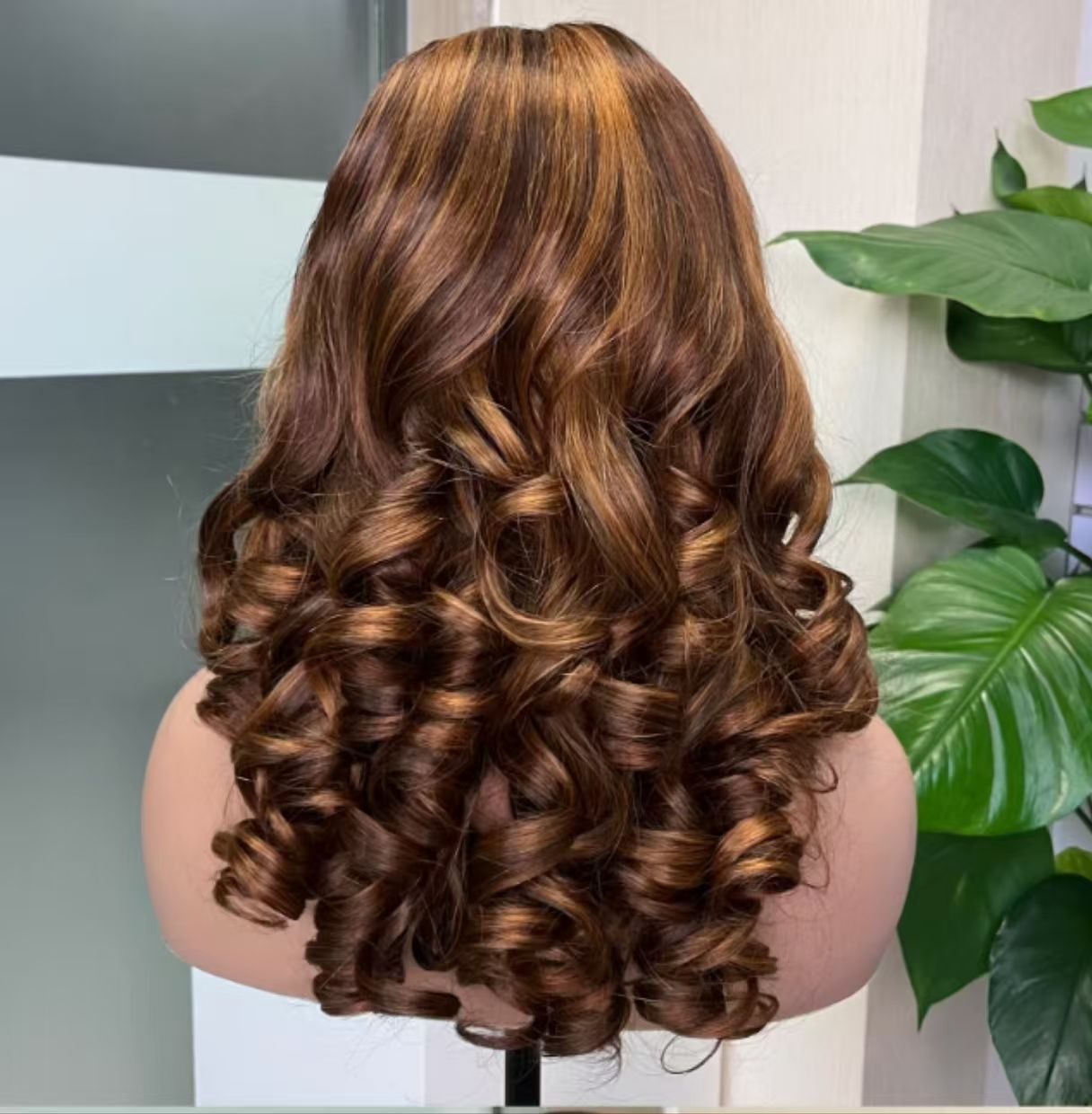 100% Virgin Human Hair Loose Bouncy Wig 5*5 P4/30 Color