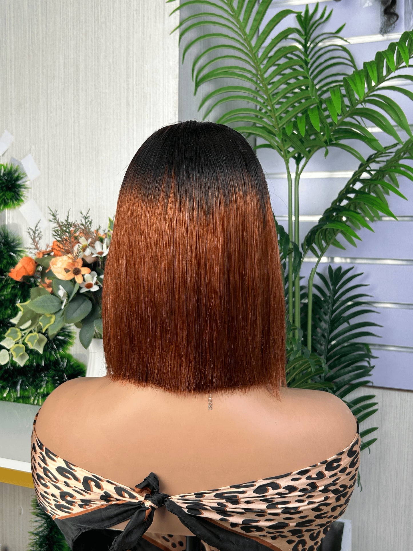 Kim K 2by6 Closure SDD Bob Wig 100% Human Hair Mixed Color Glueless Wig Bone Straight
