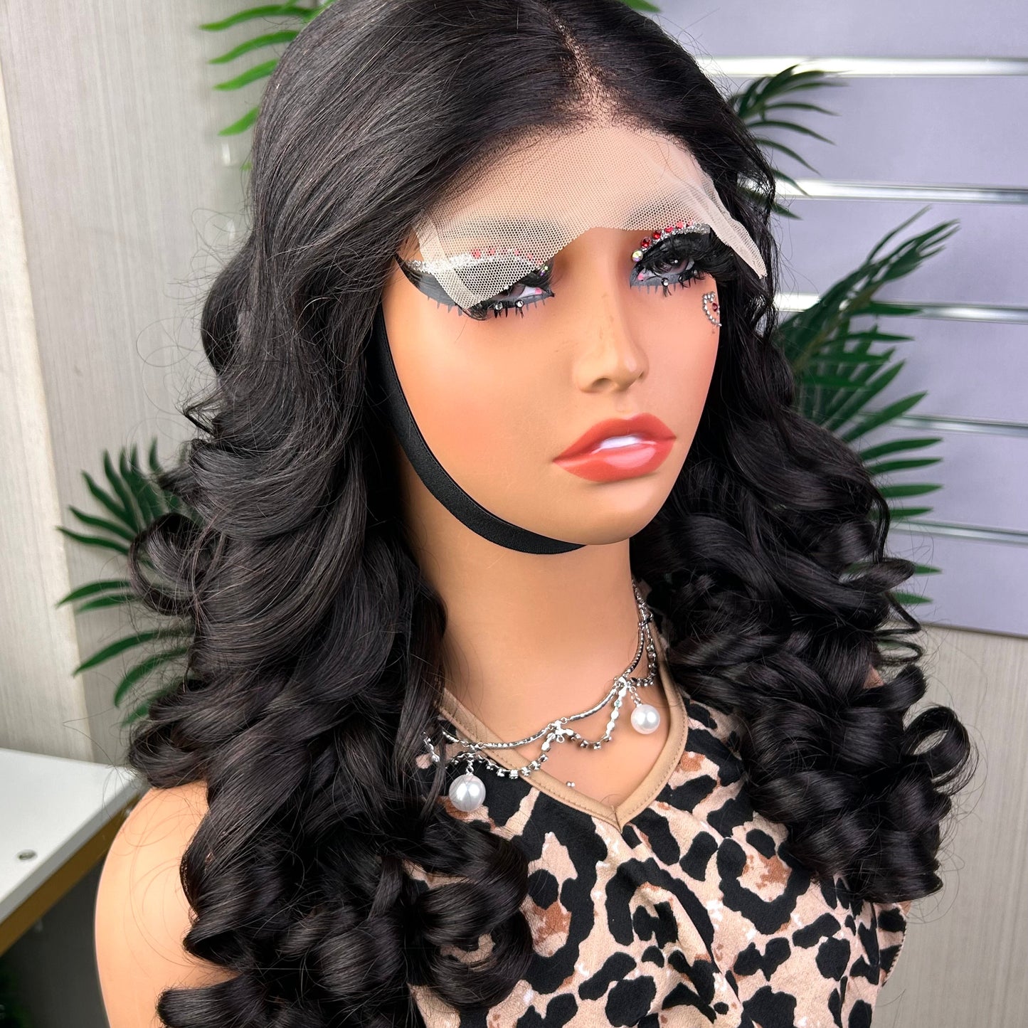 5*5 Frontal Bouncy Wave Wig High Density Super Double Drawn Quality Wholesaler Bundles Wigs Frontals and Closures Supply