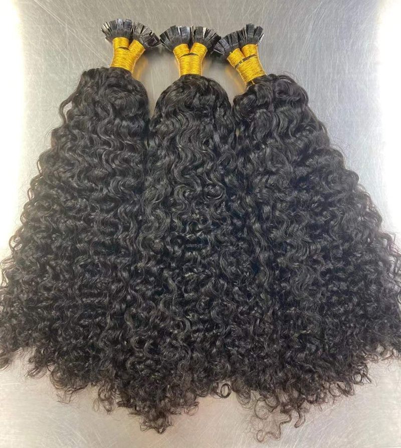 Wholesale 100g 1pc 100% Virgin Raw Flat Tip Human Hair Extensions