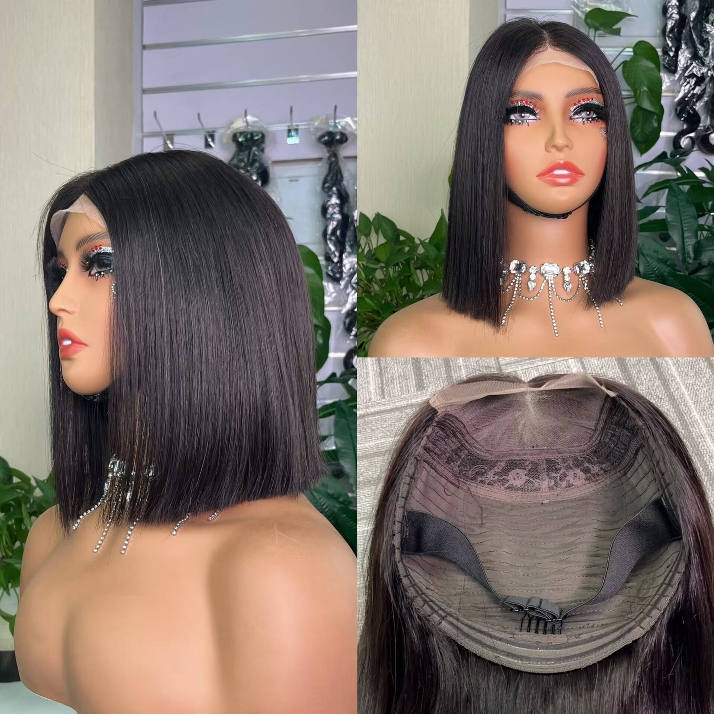Wholesale 100% Human Hair Wig SDD Vietnam Bone Straight Bob Wig Lace Closure Bob Wig