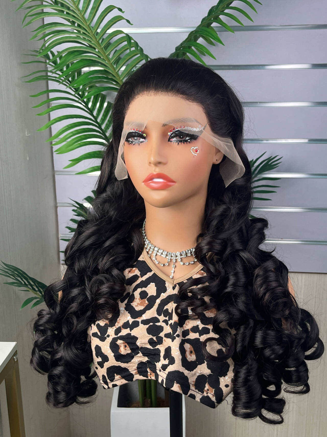 High Quality and Full Density Bouncy Loose Curl SDD Super Double Drawn Full Frontal Wig Human Hair 300% Density