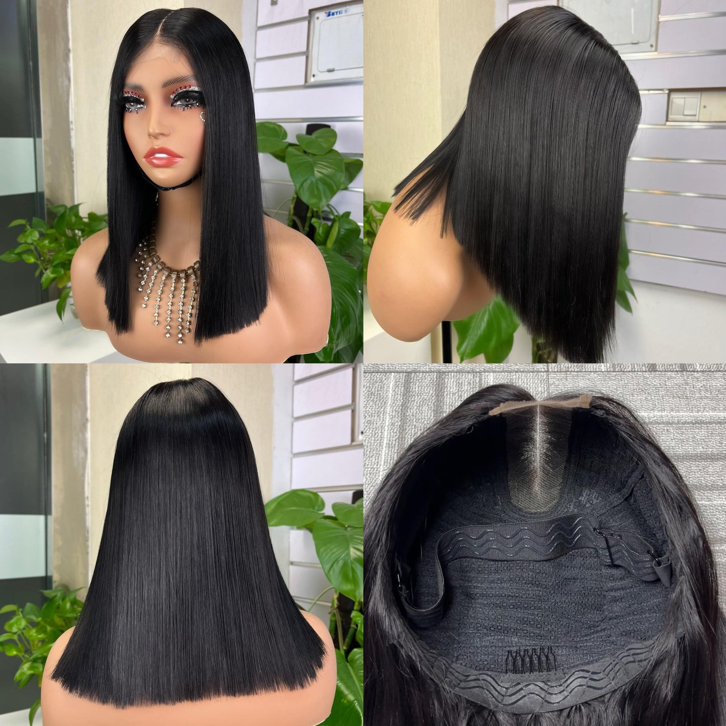 Wholesale Kim K 2x6 Lace Bob Wigs Vietnamese Double Drawn Wigs 12A Grade 100% Human Hair Bone Straight Hair Wigs
