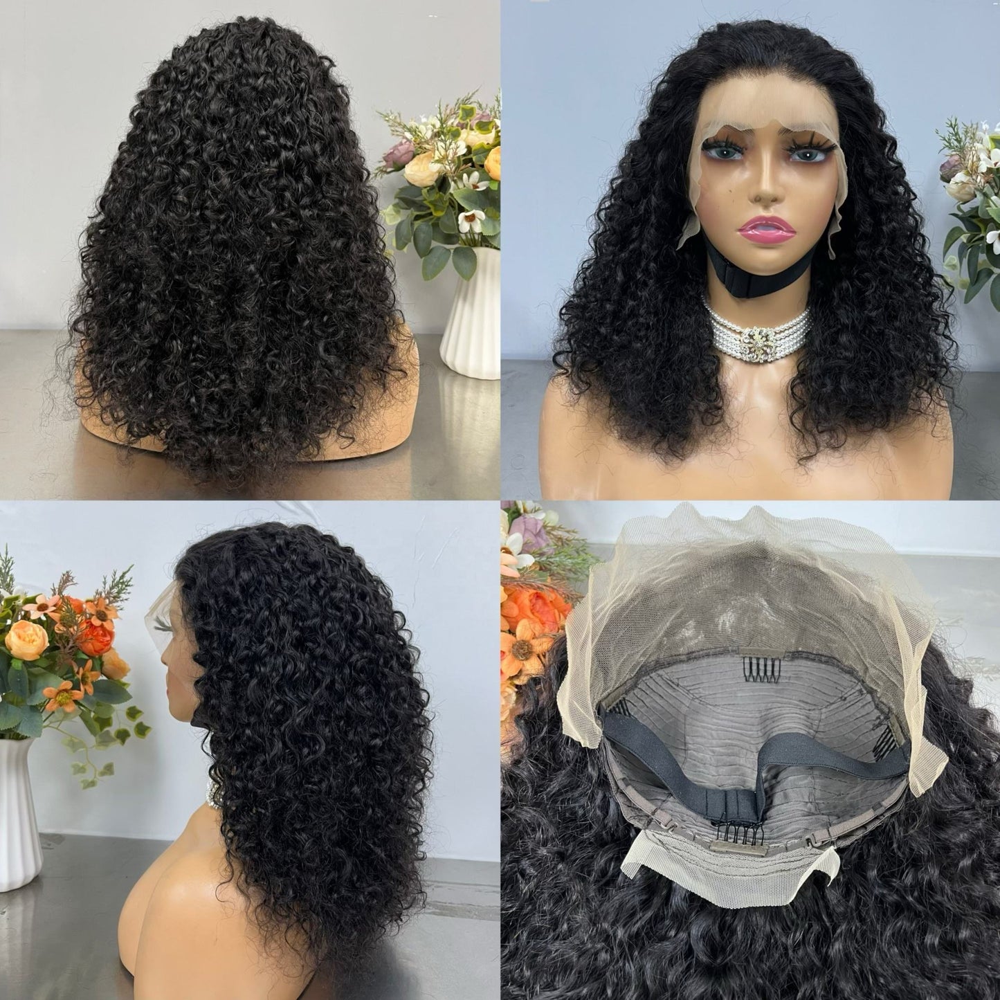 Pixie Curly Hair Wigs 13x4 Lace Frontal 300% Density 12A Double Drawn Full Hair 100% Human Hair Wigs